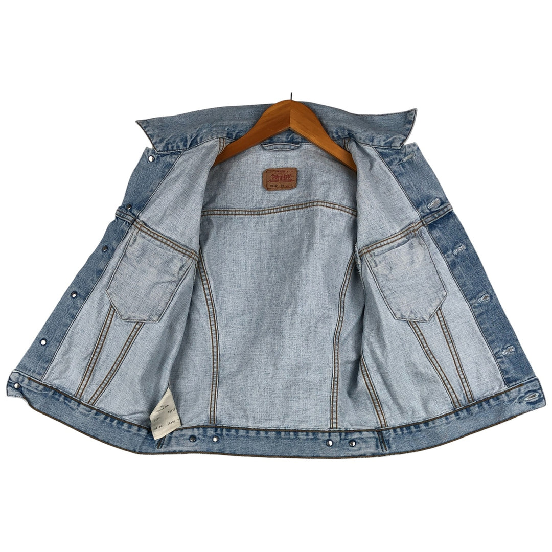 90'S Vintage Levi's 70491-04 Denim Vest, Men's Size L cotton Blue type light blue Vintage Second Hand