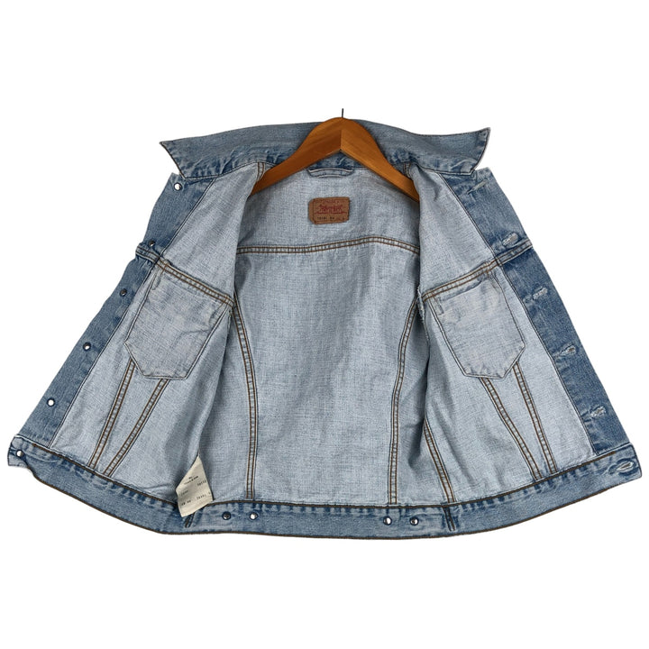 90'S Vintage Levi's 70491-04 Denim Vest, Men's Size L cotton Blue type light blue Vintage Second Hand
