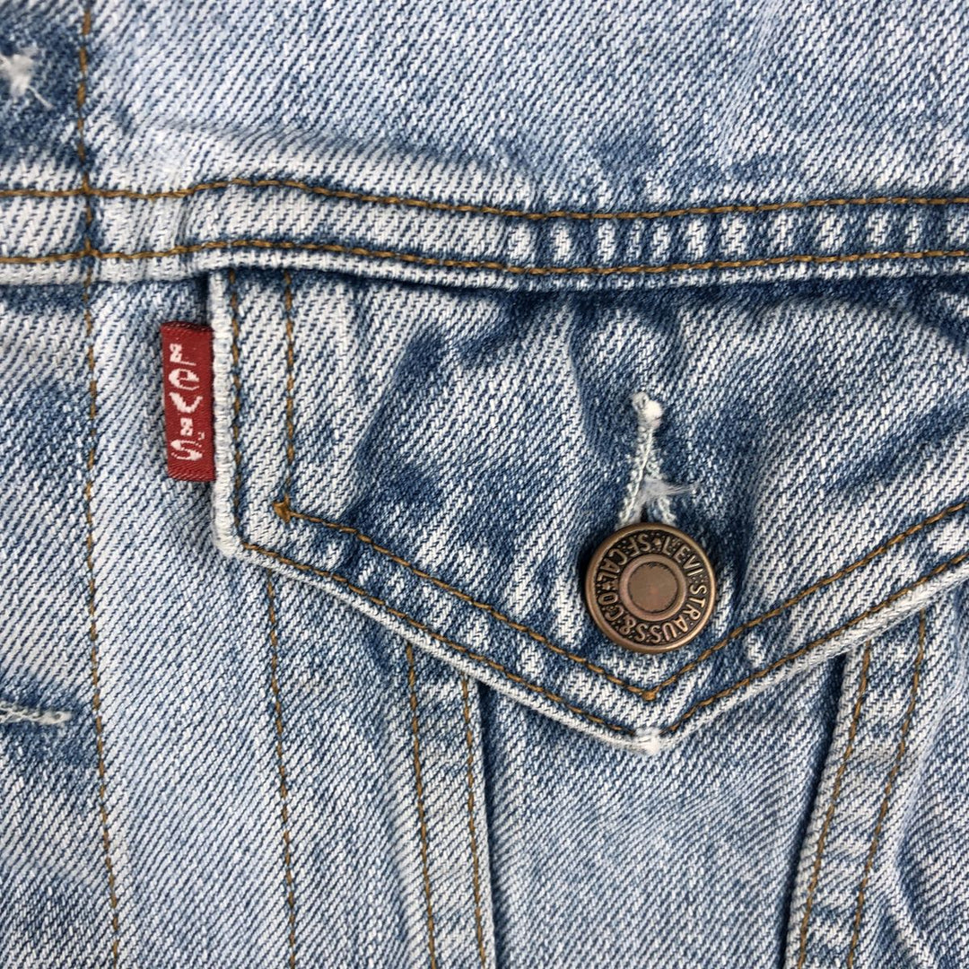 90'S Vintage Levi's 70491-04 Denim Vest, Men's Size L cotton Blue type light blue Vintage Second Hand