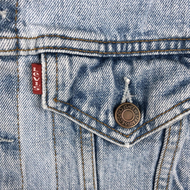 90'S Vintage Levi's 70491-04 Denim Vest, Men's Size L cotton Blue type light blue Vintage Second Hand