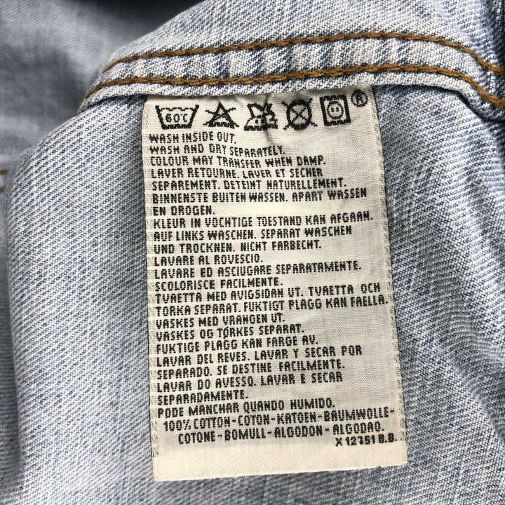 90'S Vintage Levi's 70491-04 Denim Vest, Men's Size L cotton Blue type light blue Vintage Second Hand