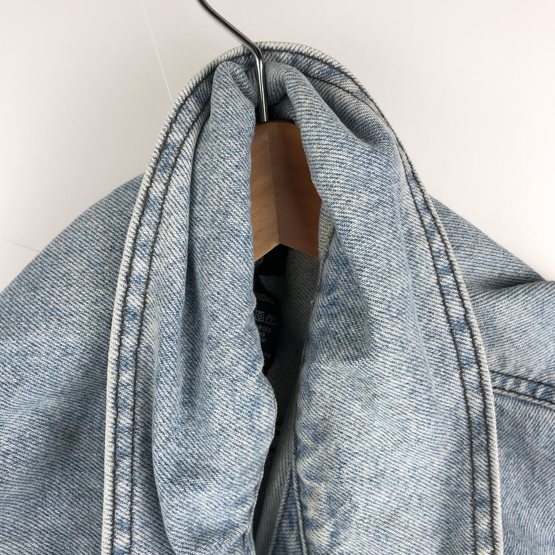 Harley-Davidson Custom Denim Vest, Made in Canada, Men's Size L cotton Blue type light blue Vintage Second Hand