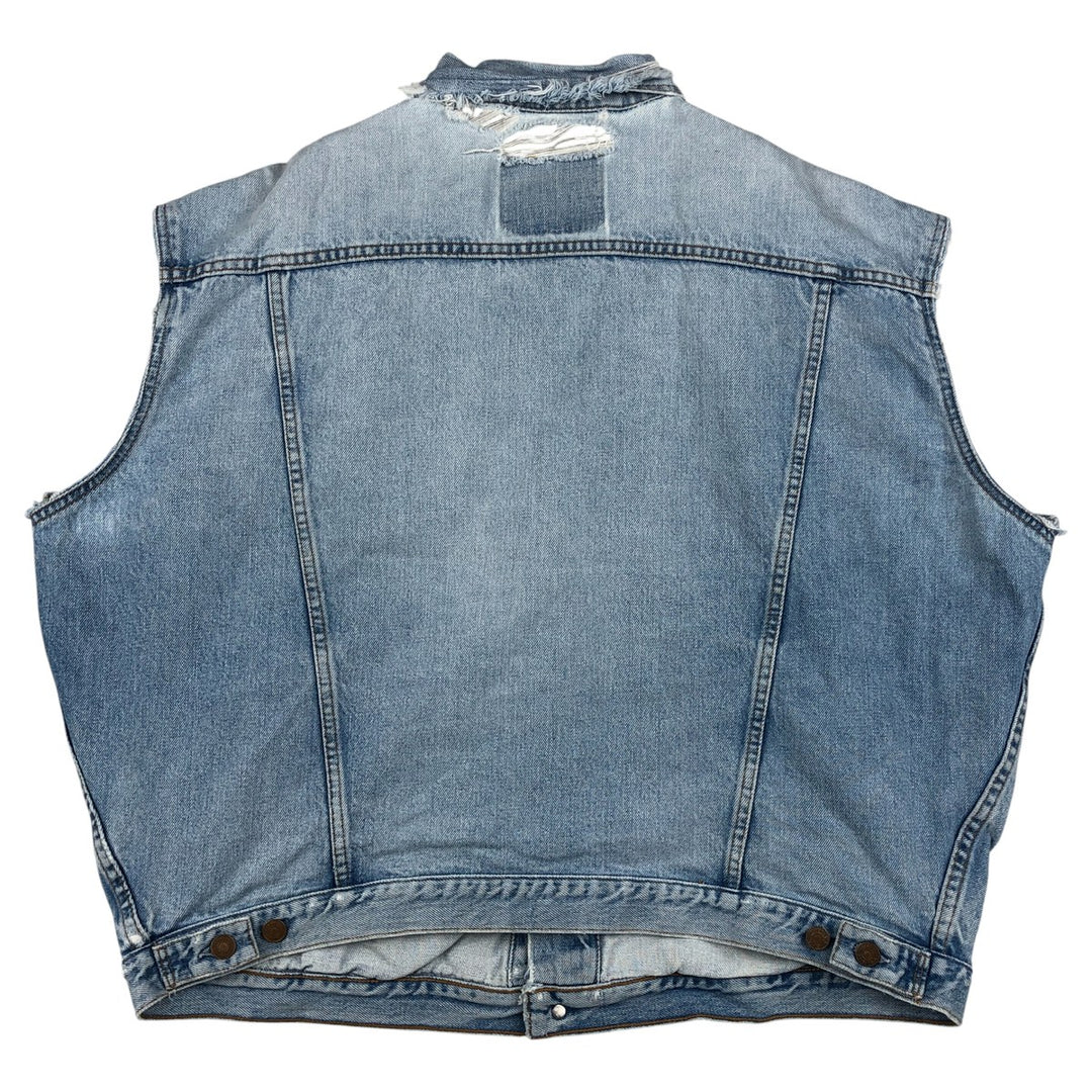 Vintage 90s-00'S Levi's Cut-Off Denim Vest, Made in Canada, Men's Size XL cotton Blue type light blue Vintage Second Hand