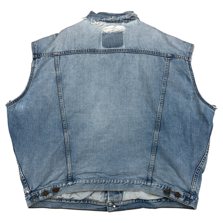 Vintage 90s-00'S Levi's Cut-Off Denim Vest, Made in Canada, Men's Size XL cotton Blue type light blue Vintage Second Hand