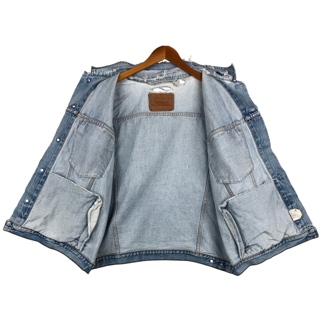 Vintage 90s-00'S Levi's Cut-Off Denim Vest, Made in Canada, Men's Size XL cotton Blue type light blue Vintage Second Hand