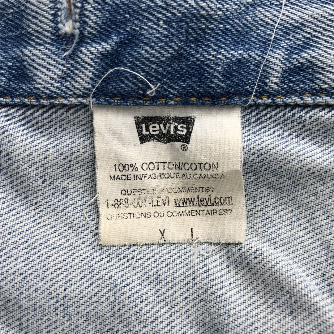 Vintage 90s-00'S Levi's Cut-Off Denim Vest, Made in Canada, Men's Size XL cotton Blue type light blue Vintage Second Hand