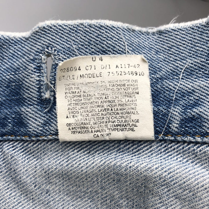 Vintage 90s-00'S Levi's Cut-Off Denim Vest, Made in Canada, Men's Size XL cotton Blue type light blue Vintage Second Hand
