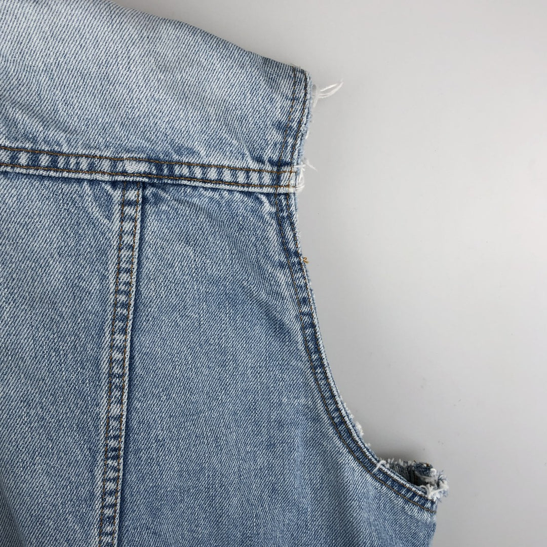 Vintage 90s-00'S Levi's Cut-Off Denim Vest, Made in Canada, Men's Size XL cotton Blue type light blue Vintage Second Hand