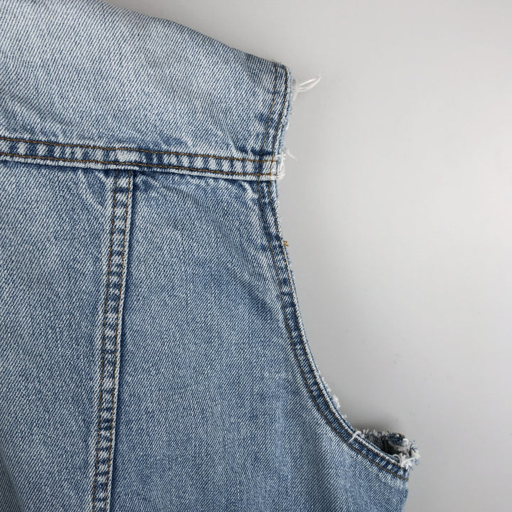 Vintage 90s-00'S Levi's Cut-Off Denim Vest, Made in Canada, Men's Size XL cotton Blue type light blue Vintage Second Hand