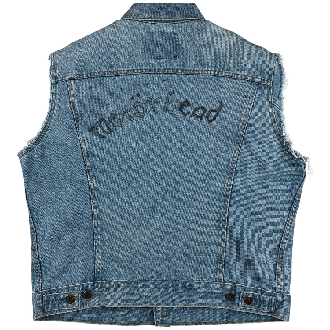 90'S Levi's 75505-0212 Cut-Off Denim Vest, Men's Size L, Vintage unclear Blue type light blue Vintage Second Hand