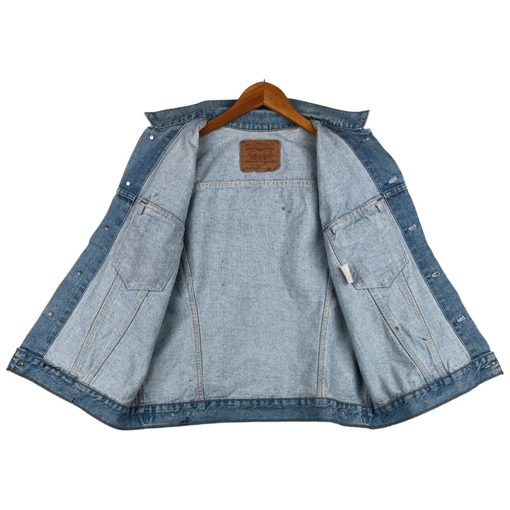 90'S Levi's 75505-0212 Cut-Off Denim Vest, Men's Size L, Vintage unclear Blue type light blue Vintage Second Hand