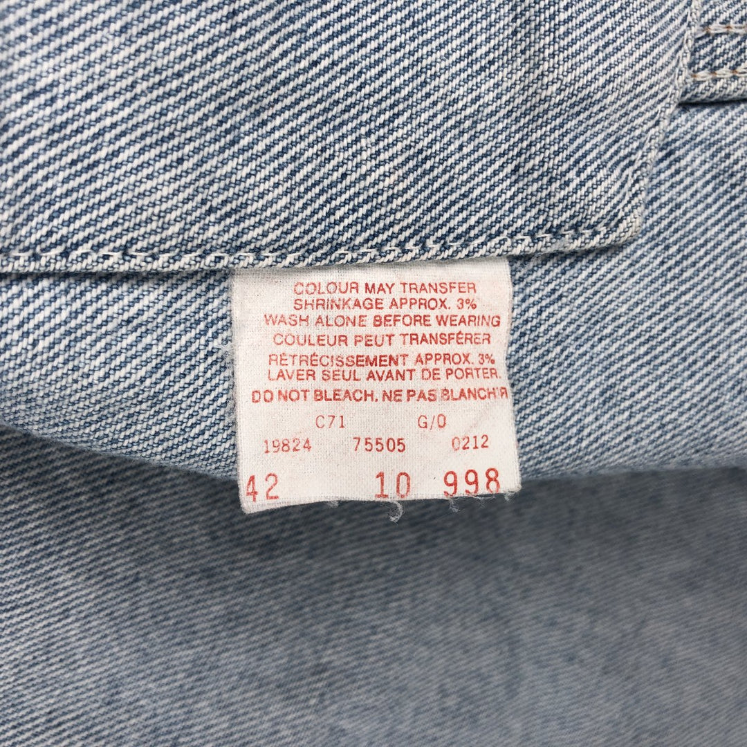 90'S Levi's 75505-0212 Cut-Off Denim Vest, Men's Size L, Vintage unclear Blue type light blue Vintage Second Hand