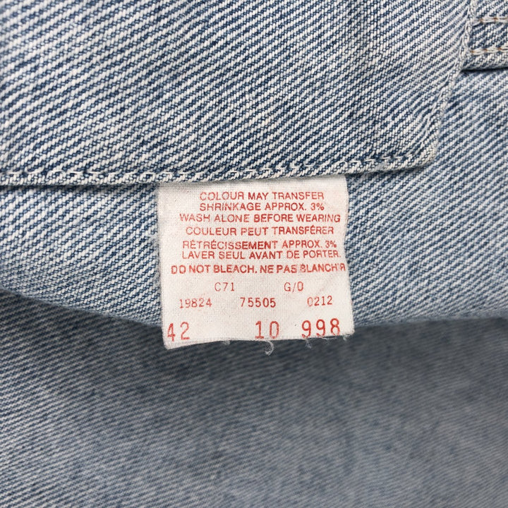 90'S Levi's 75505-0212 Cut-Off Denim Vest, Men's Size L, Vintage unclear Blue type light blue Vintage Second Hand