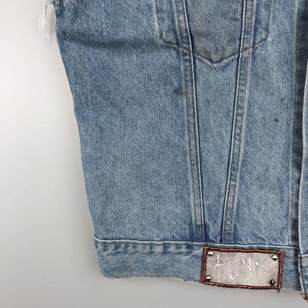 90'S Levi's 75505-0212 Cut-Off Denim Vest, Men's Size L, Vintage unclear Blue type light blue Vintage Second Hand
