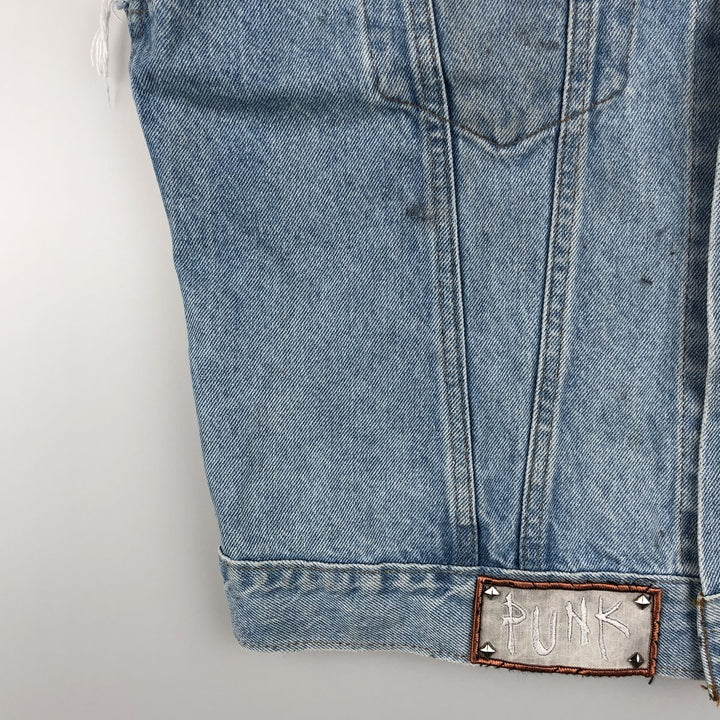 90'S Levi's 75505-0212 Cut-Off Denim Vest, Men's Size L, Vintage unclear Blue type light blue Vintage Second Hand