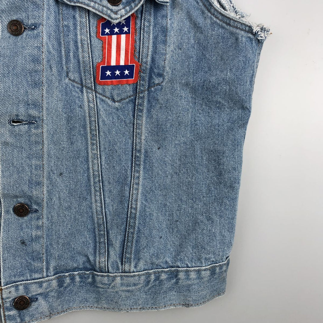 90'S Levi's 75505-0212 Cut-Off Denim Vest, Men's Size L, Vintage unclear Blue type light blue Vintage Second Hand
