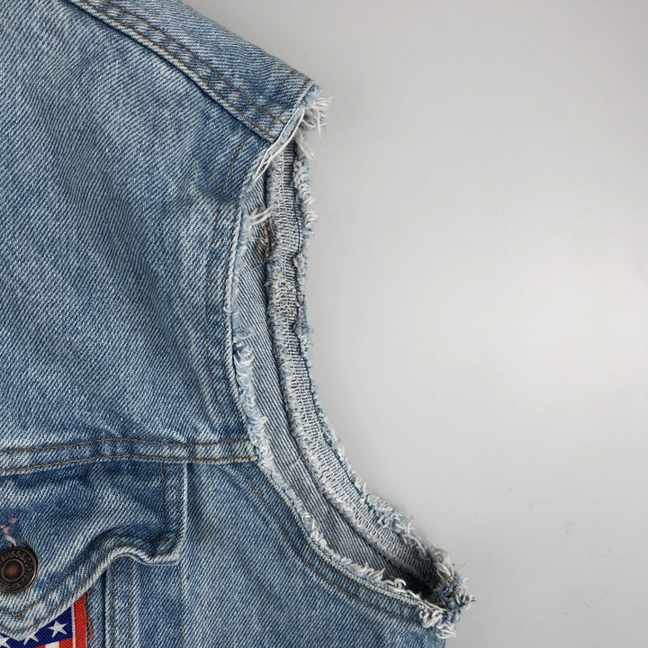 90'S Levi's 75505-0212 Cut-Off Denim Vest, Men's Size L, Vintage unclear Blue type light blue Vintage Second Hand