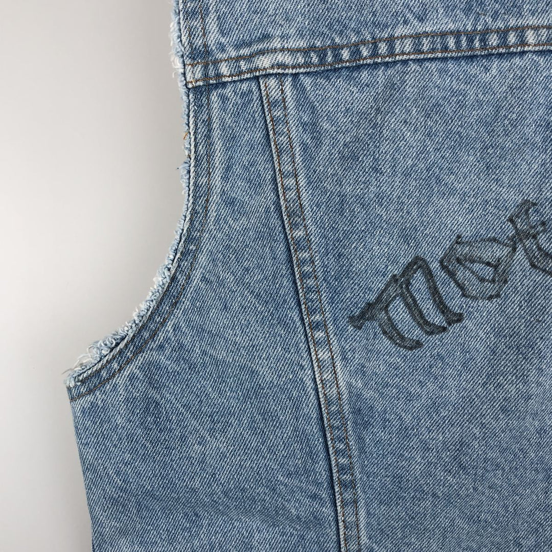 90'S Levi's 75505-0212 Cut-Off Denim Vest, Men's Size L, Vintage unclear Blue type light blue Vintage Second Hand