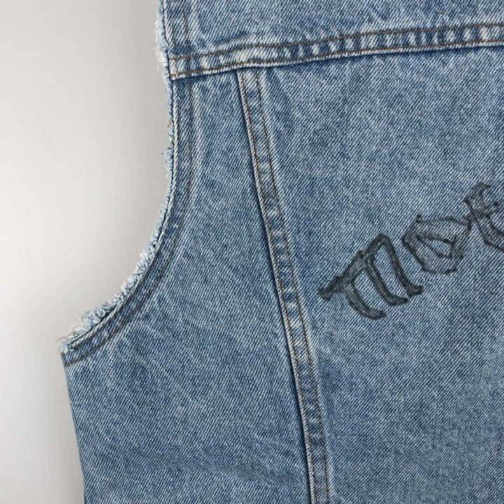 90'S Levi's 75505-0212 Cut-Off Denim Vest, Men's Size L, Vintage unclear Blue type light blue Vintage Second Hand