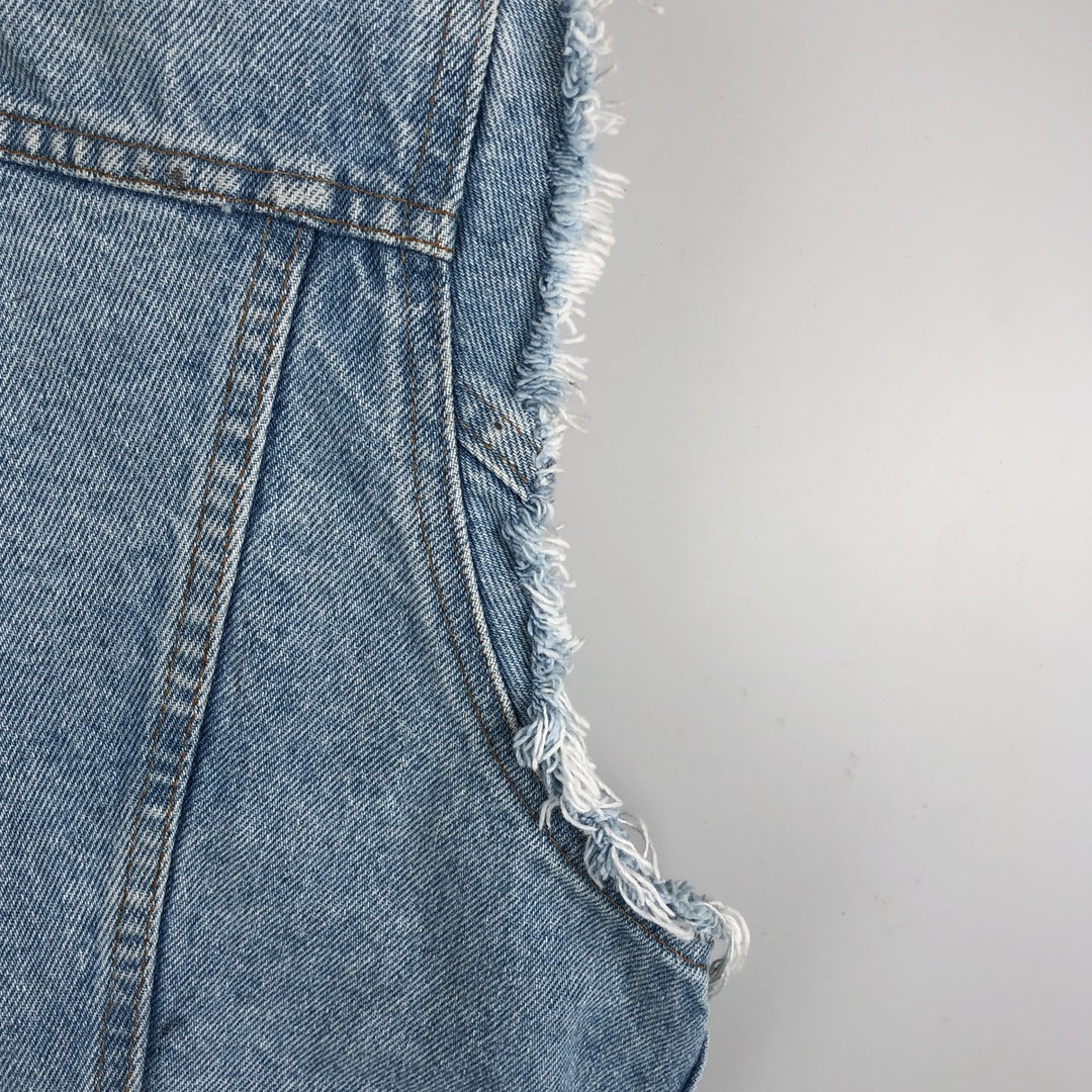 90'S Levi's 75505-0212 Cut-Off Denim Vest, Men's Size L, Vintage unclear Blue type light blue Vintage Second Hand