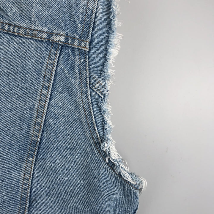 90'S Levi's 75505-0212 Cut-Off Denim Vest, Men's Size L, Vintage unclear Blue type light blue Vintage Second Hand