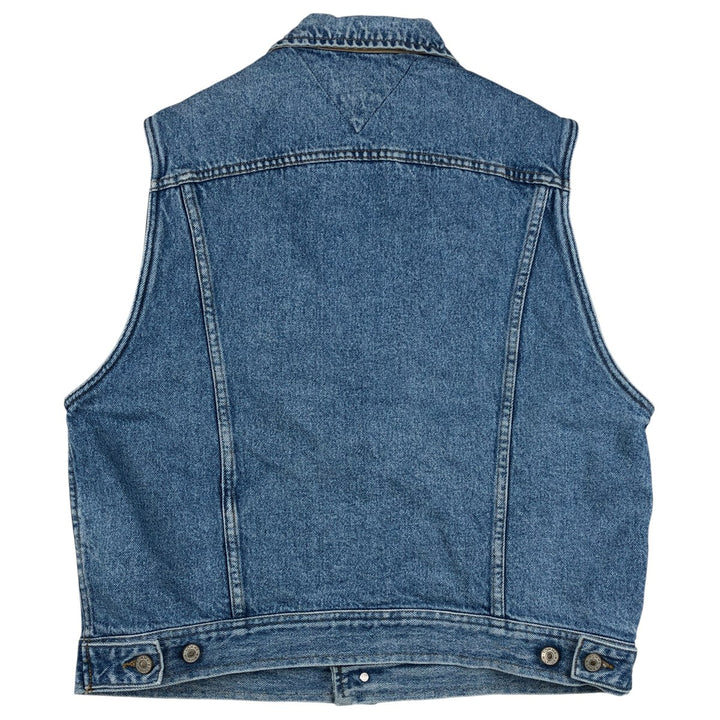 Vintage 90'S Tommy Hilfiger denim vest, size M, men's cotton blue type Vintage Second Hand