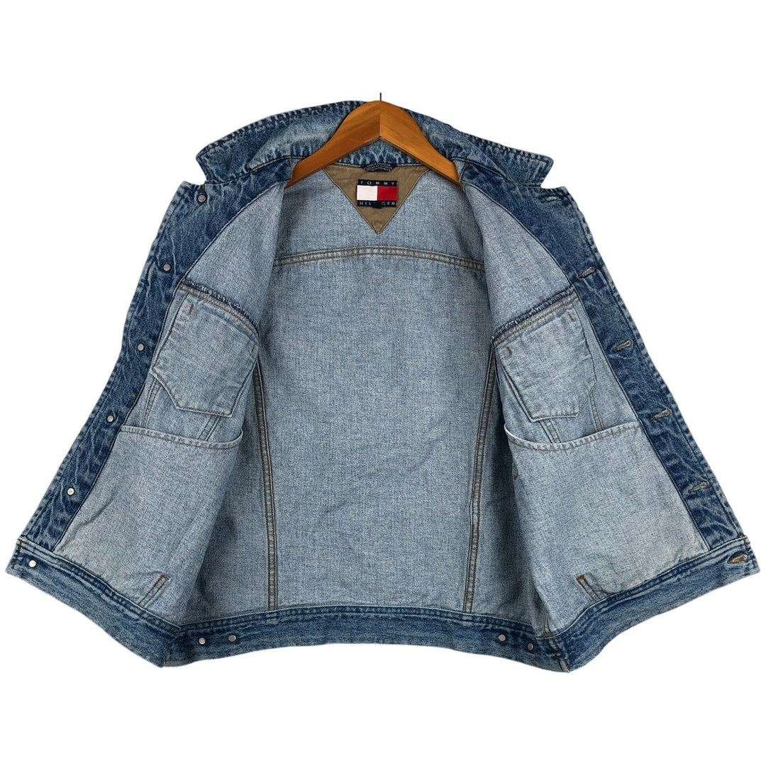 Vintage 90'S Tommy Hilfiger denim vest, size M, men's cotton blue type Vintage Second Hand