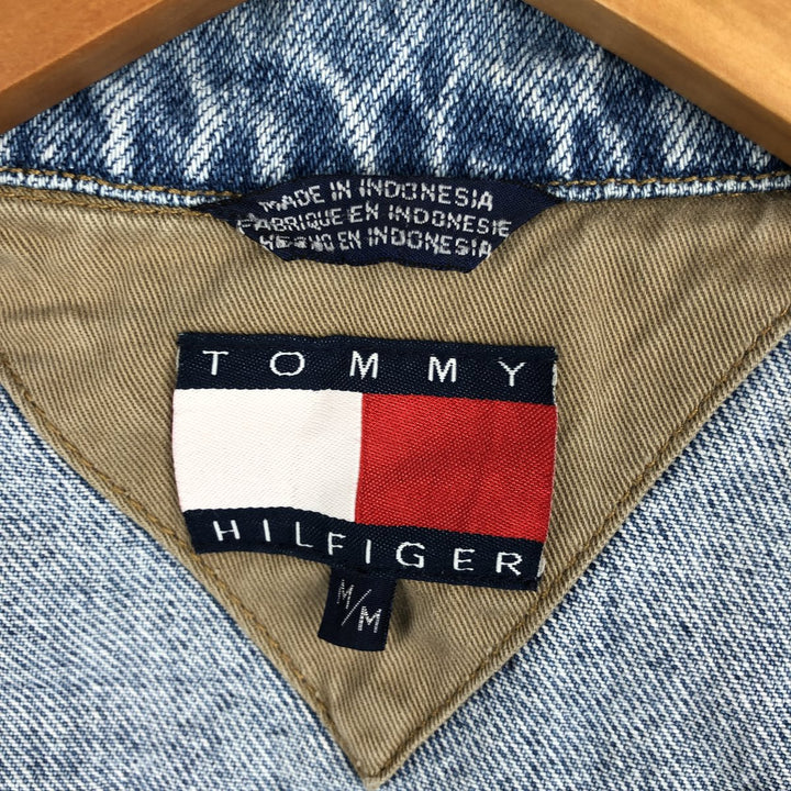 Vintage 90'S Tommy Hilfiger denim vest, size M, men's cotton blue type Vintage Second Hand
