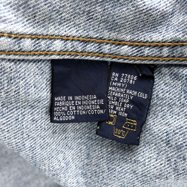 Vintage 90'S Tommy Hilfiger denim vest, size M, men's cotton blue type Vintage Second Hand