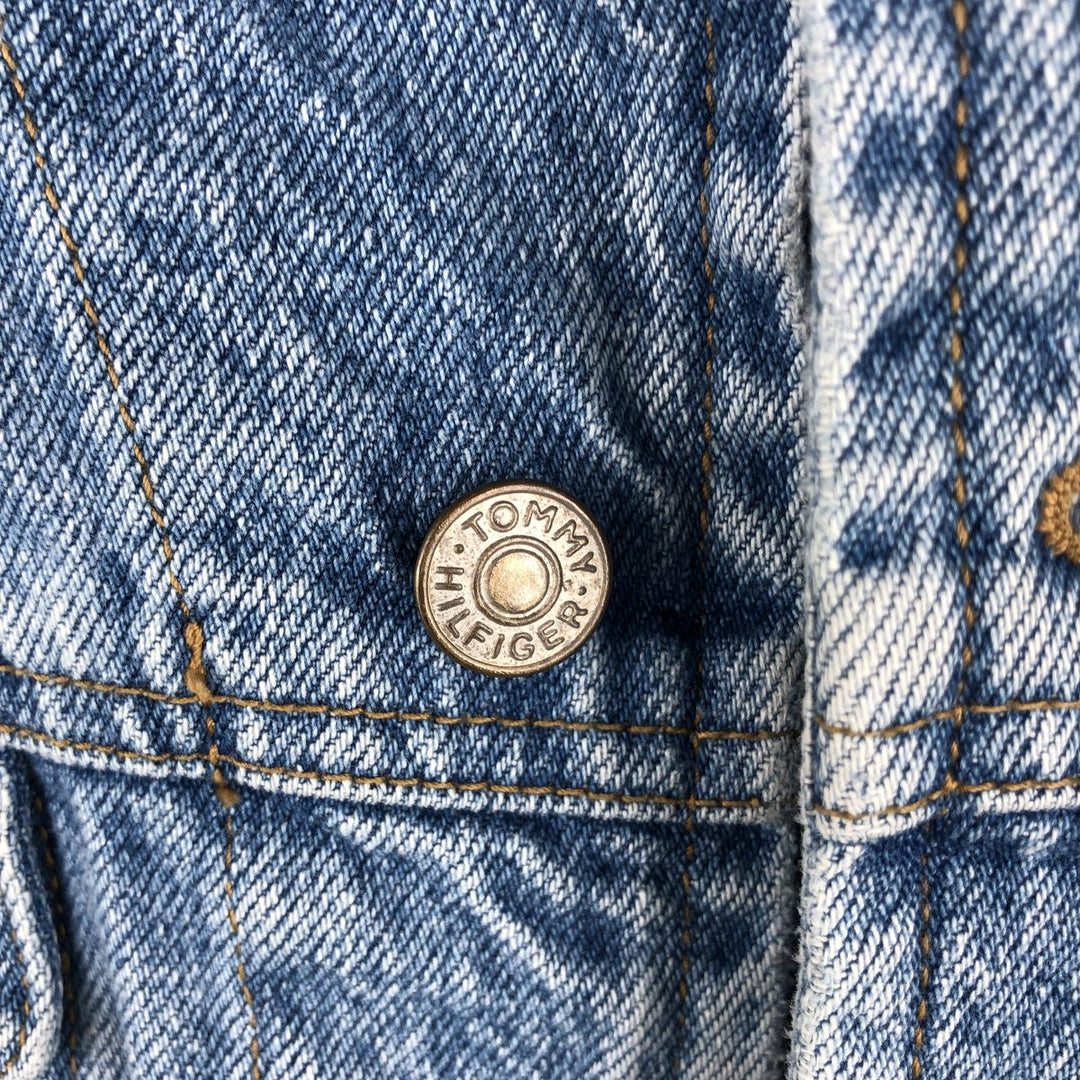 Vintage 90'S Tommy Hilfiger denim vest, size M, men's cotton blue type Vintage Second Hand