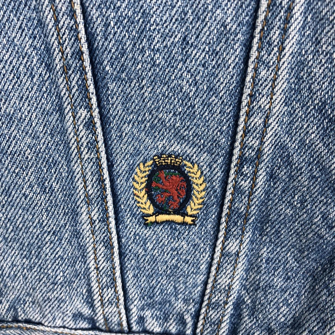 Vintage 90'S Tommy Hilfiger denim vest, size M, men's cotton blue type Vintage Second Hand