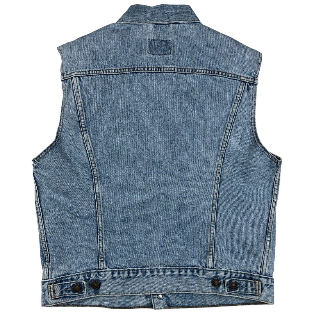 Vintage 90'S Levi's 70401-02 Euro Model Denim Vest, Men's Size L cotton Blue type light blue Vintage Second Hand
