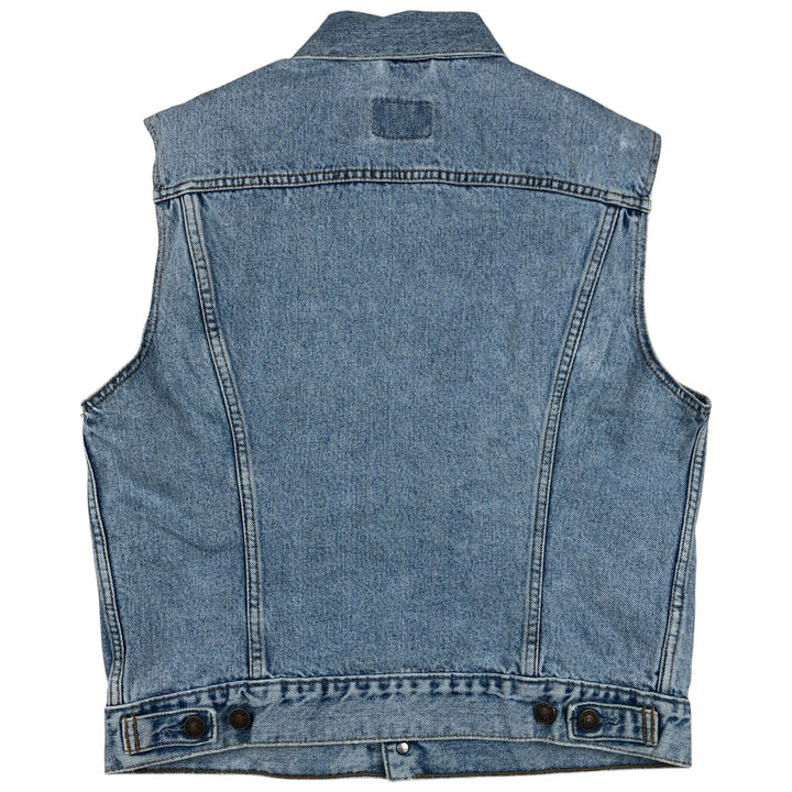Vintage 90'S Levi's 70401-02 Euro Model Denim Vest, Men's Size L cotton Blue type light blue Vintage Second Hand