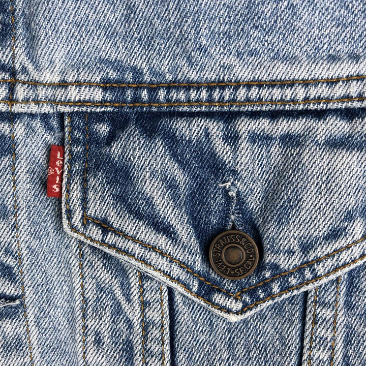 Vintage 90'S Levi's 70401-02 Euro Model Denim Vest, Men's Size L cotton Blue type light blue Vintage Second Hand
