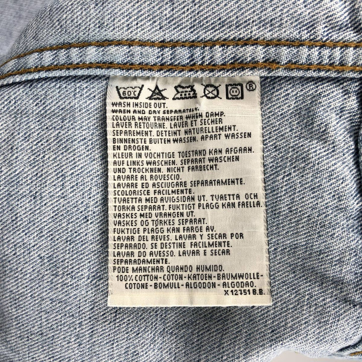 Vintage 90'S Levi's 70401-02 Euro Model Denim Vest, Men's Size L cotton Blue type light blue Vintage Second Hand