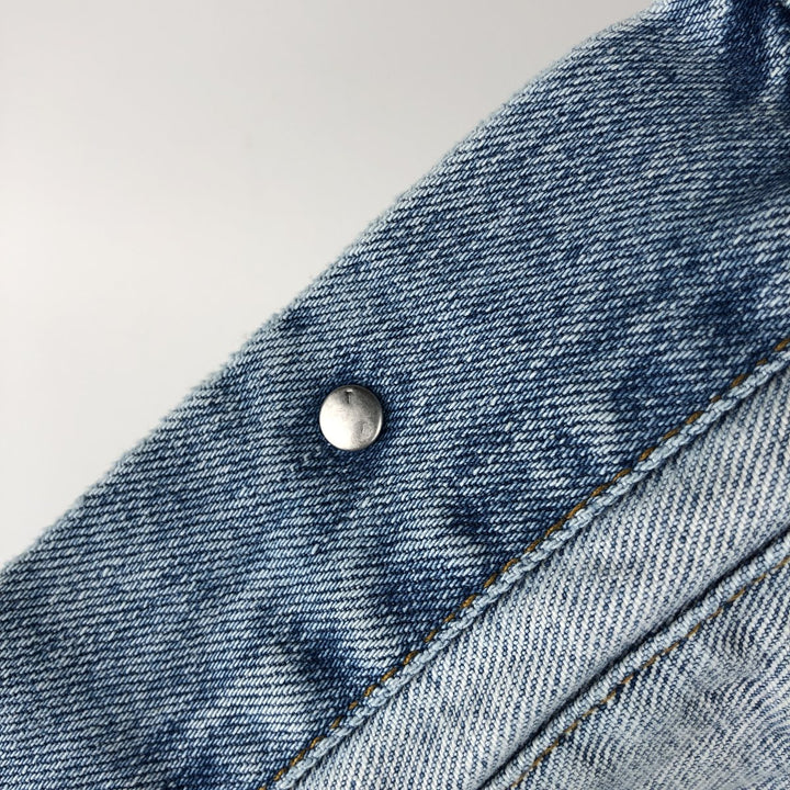 Vintage 90'S Levi's 70401-02 Euro Model Denim Vest, Men's Size L cotton Blue type light blue Vintage Second Hand