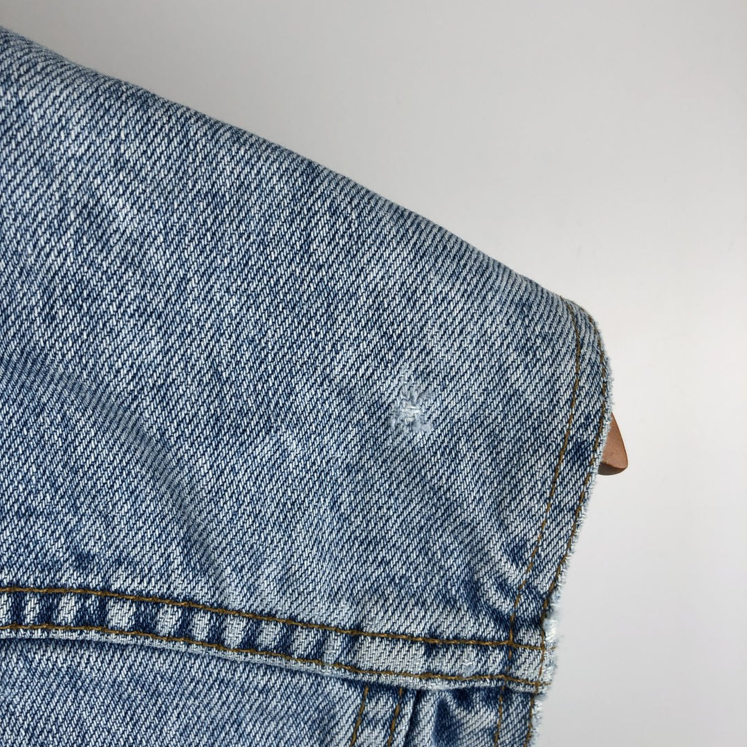 Vintage 90'S Levi's 70401-02 Euro Model Denim Vest, Men's Size L cotton Blue type light blue Vintage Second Hand