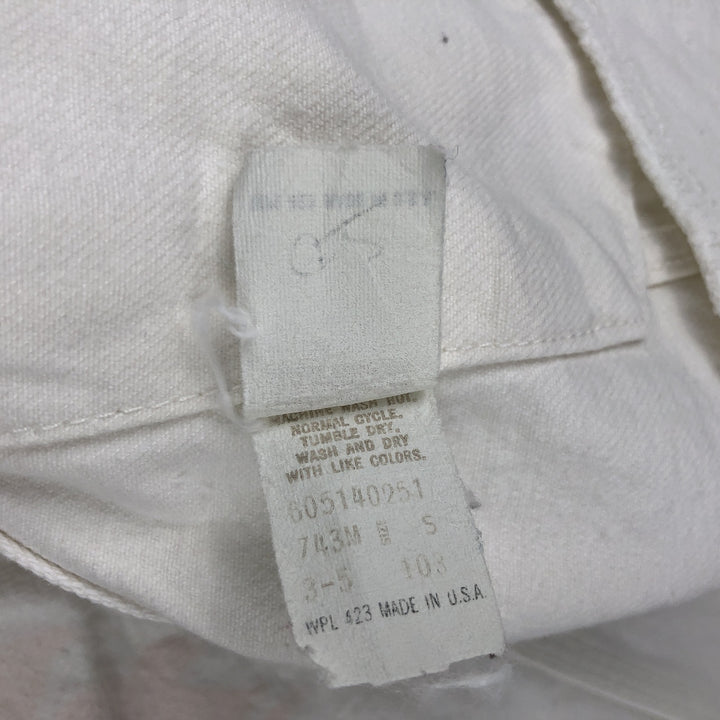 Vintage 1980'S Levi's Advertising Denim Vest (60514-0251), Made in USA, Men's Size Small cotton white type Vintage Second Hand