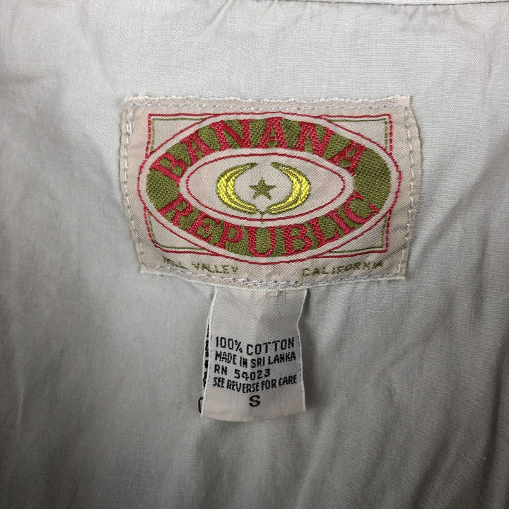80'S Banana Republic Safari Vest, Men's Size S, Vintage cotton white type Vintage Second Hand