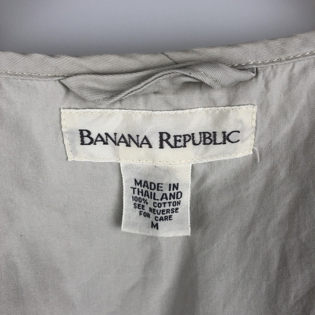 90'S Banana Republic Safari Vest, Men's Size Medium, Vintage cotton white type Vintage Second Hand