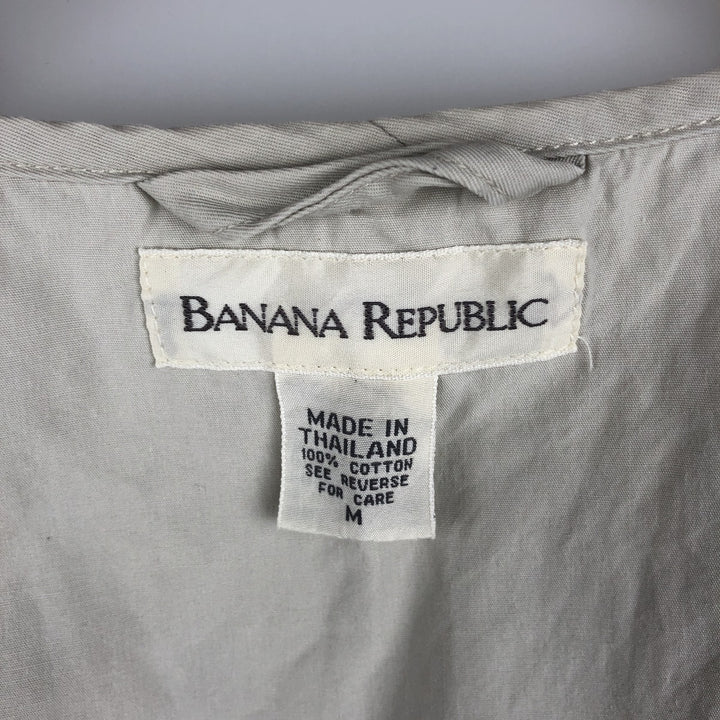 90'S Banana Republic Safari Vest, Men's Size Medium, Vintage cotton white type Vintage Second Hand