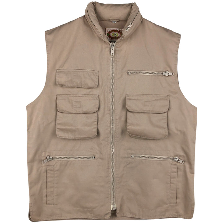 80'S Banana Republic Safari Vest Men's Size L Vintage polyester Beige type Vintage Second Hand