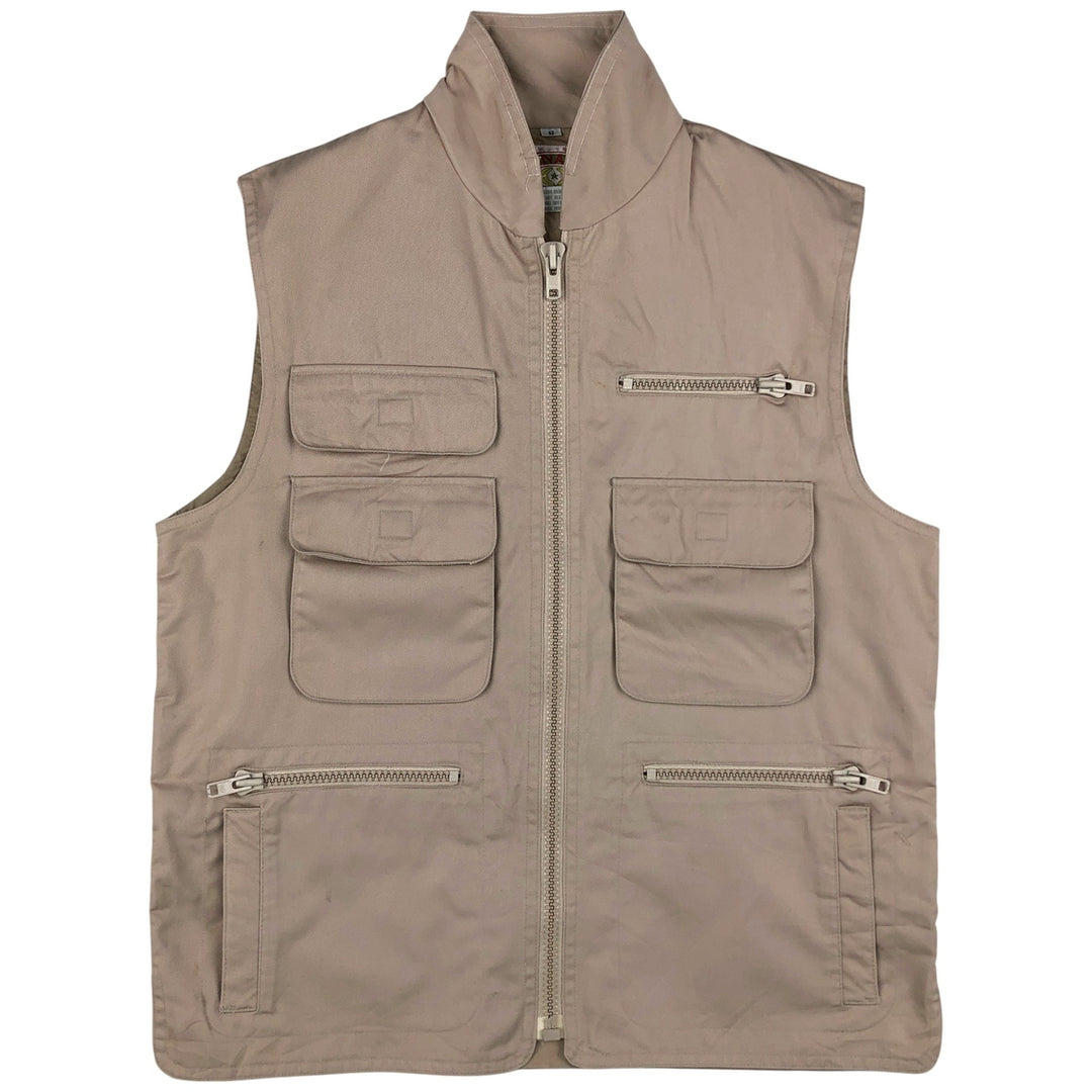 80'S Banana Republic Safari Vest, Men's Size S, Vintage polyester Beige type Vintage Second Hand