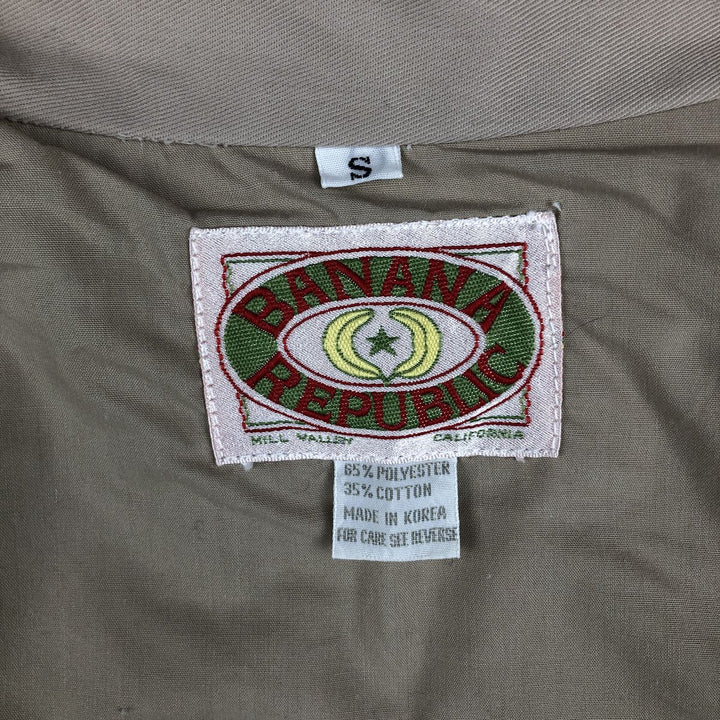 80'S Banana Republic Safari Vest, Men's Size S, Vintage polyester Beige type Vintage Second Hand