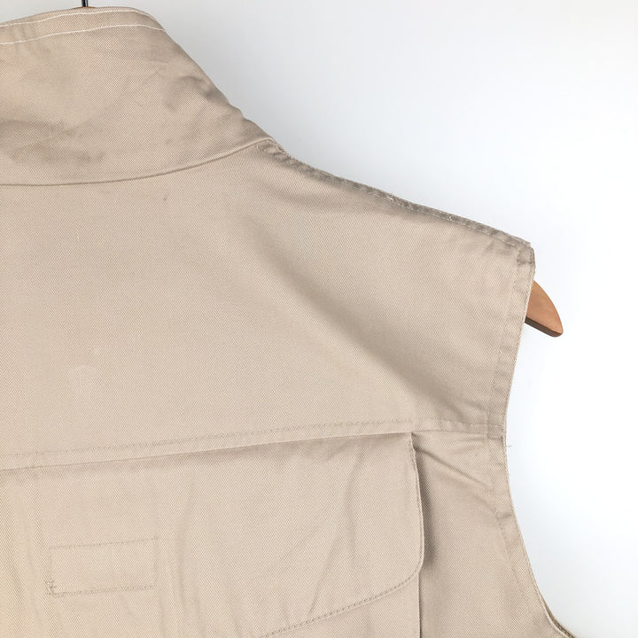 80'S Banana Republic Safari Vest, Men's Size S, Vintage polyester Beige type Vintage Second Hand
