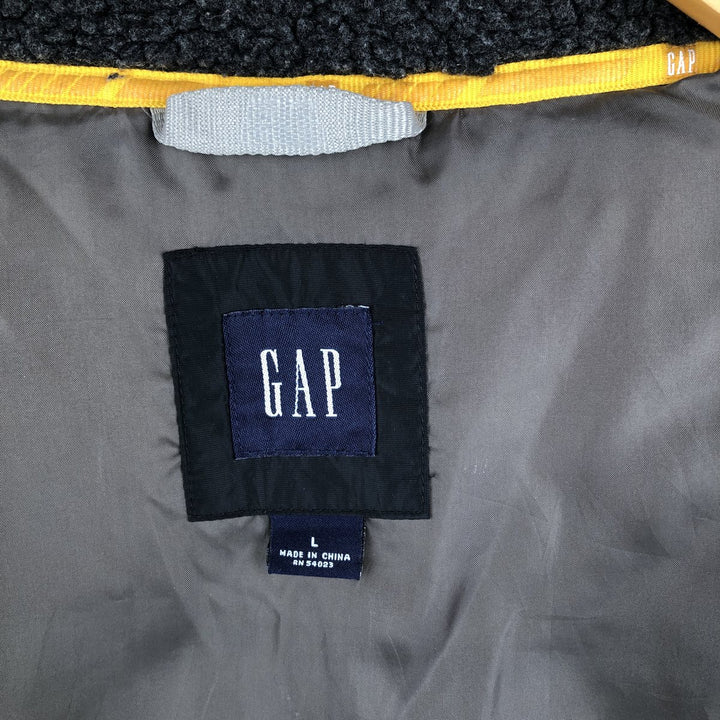 2000'S GAP padded vest, men's size L Nylon black type Vintage Second Hand
