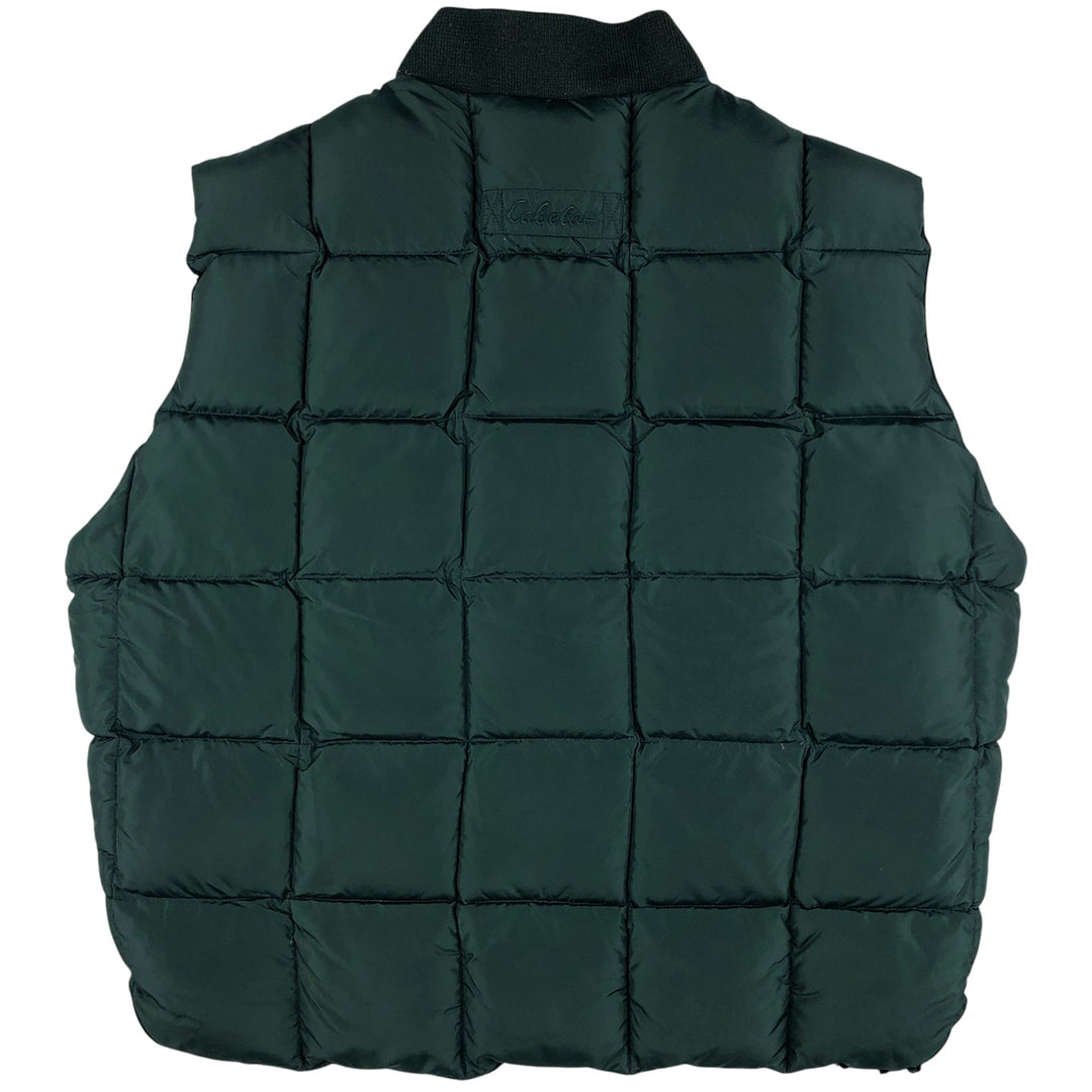 90s-00'S Cabelas Advertising Goose Down Vest, Men's, Size L, Vintage Nylon green type Vintage Second Hand