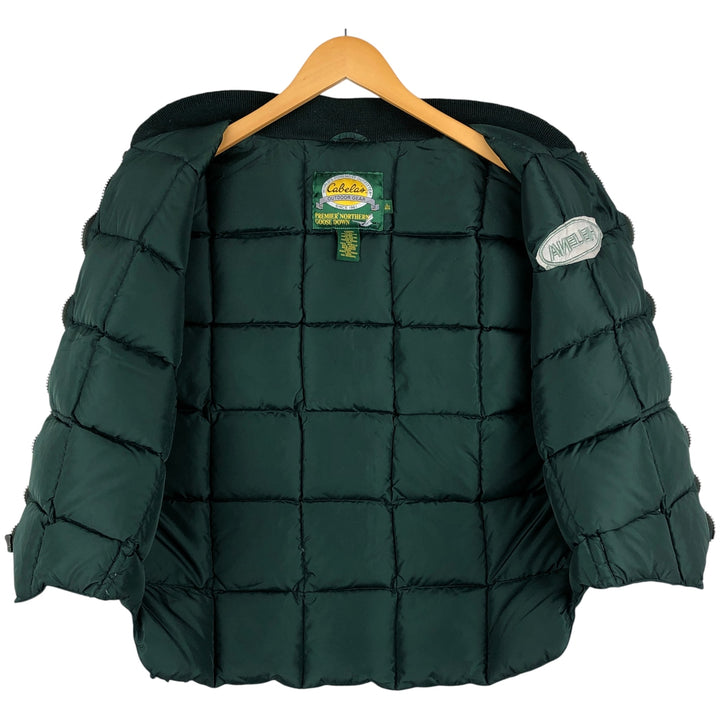 90s-00'S Cabelas Advertising Goose Down Vest, Men's, Size L, Vintage Nylon green type Vintage Second Hand