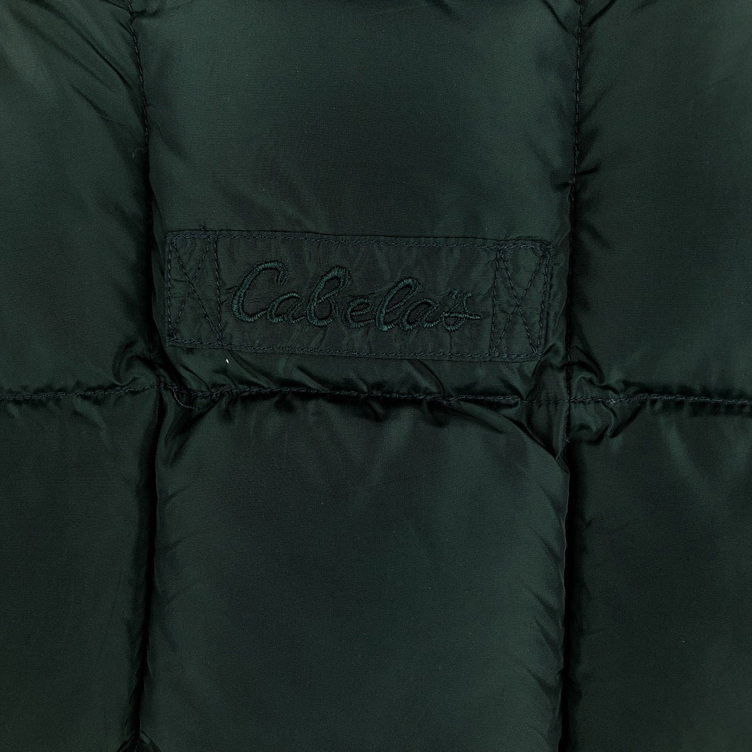 90s-00'S Cabelas Advertising Goose Down Vest, Men's, Size L, Vintage Nylon green type Vintage Second Hand