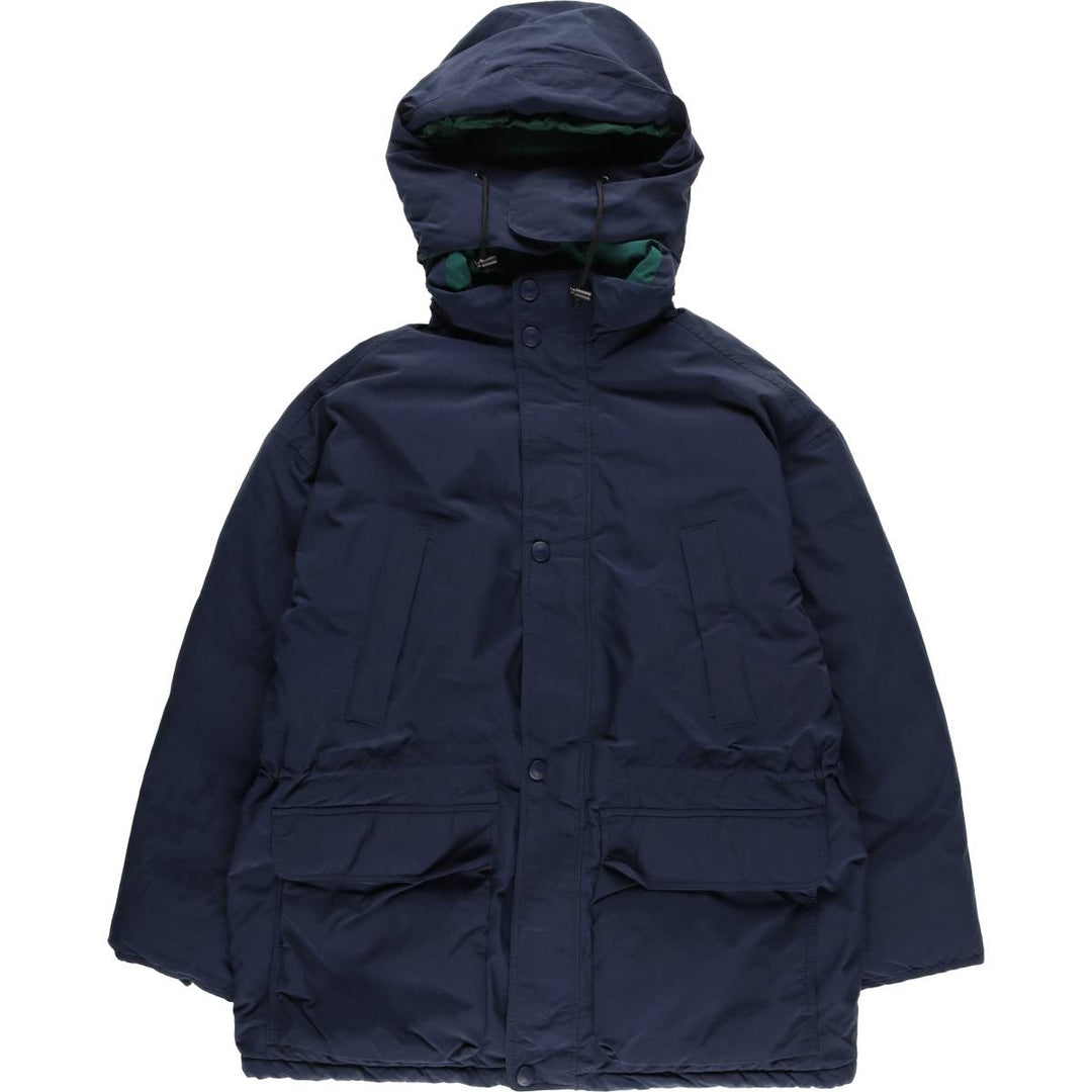 Eddie Bauer Hooded Goose Down Jacket, Men's Size Medium Nylon navy blue type Vintage Second Hand